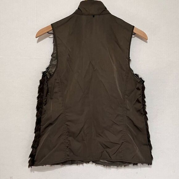 Chico’s Brown Faux Fur Vest   Sz 0 (XS)  EUC - Picture 2 of 4
